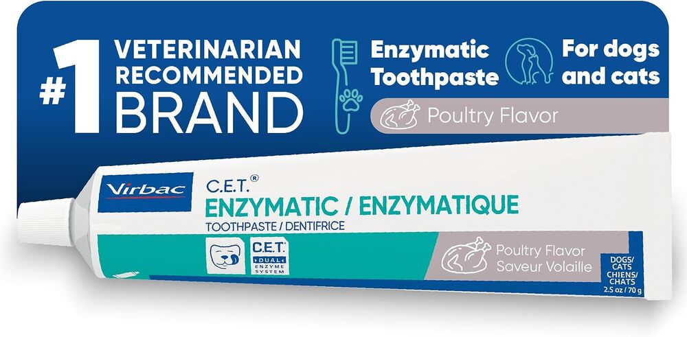 Virbac C.E.T. Enzymatic Toothpaste Dogs & Cats Poultry Flavor 2.5 oz